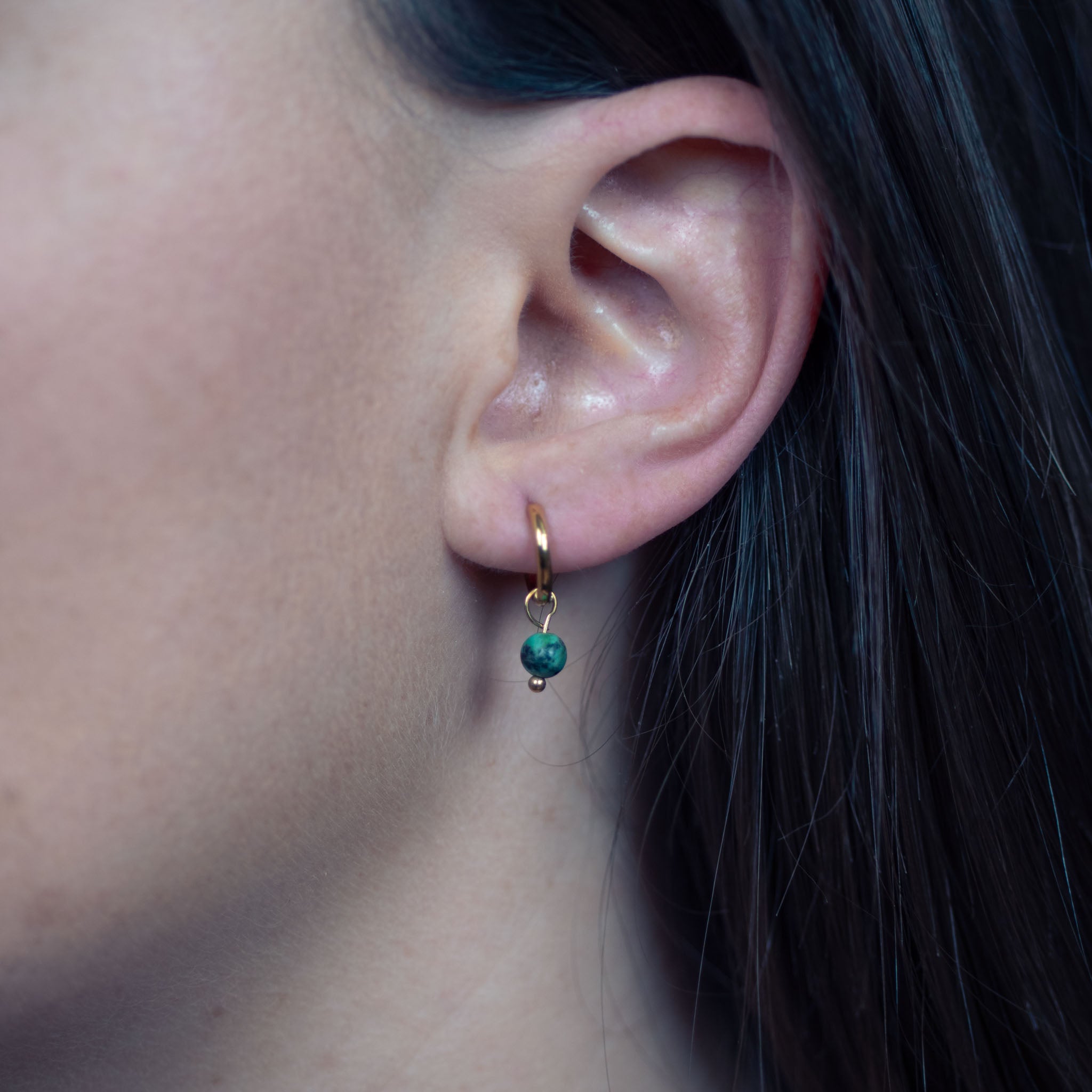 Boucles d'oreilles Serena en pierres Turquoise Africain - SLOYA